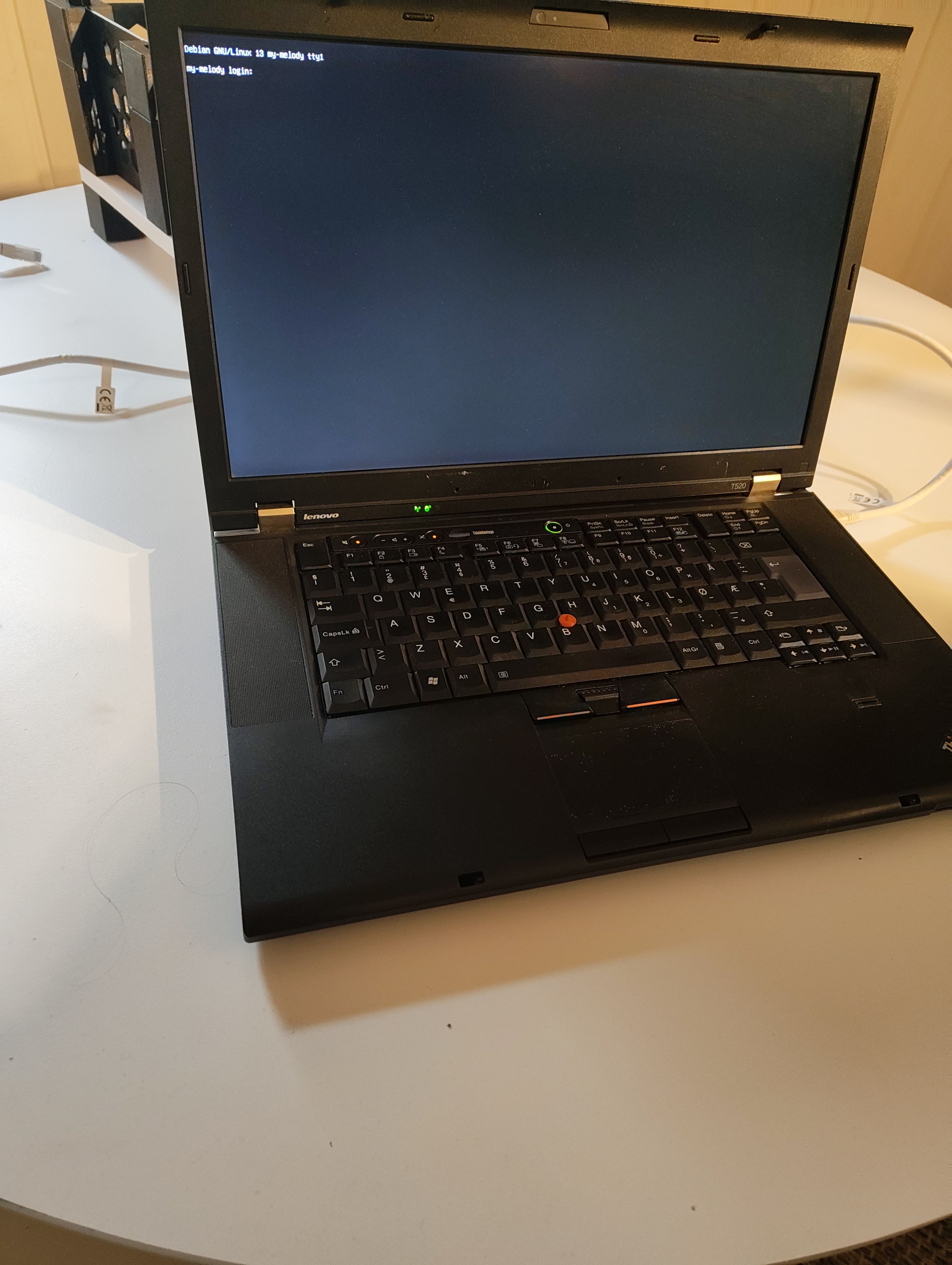 A picture of my server, a Thinkpad T520